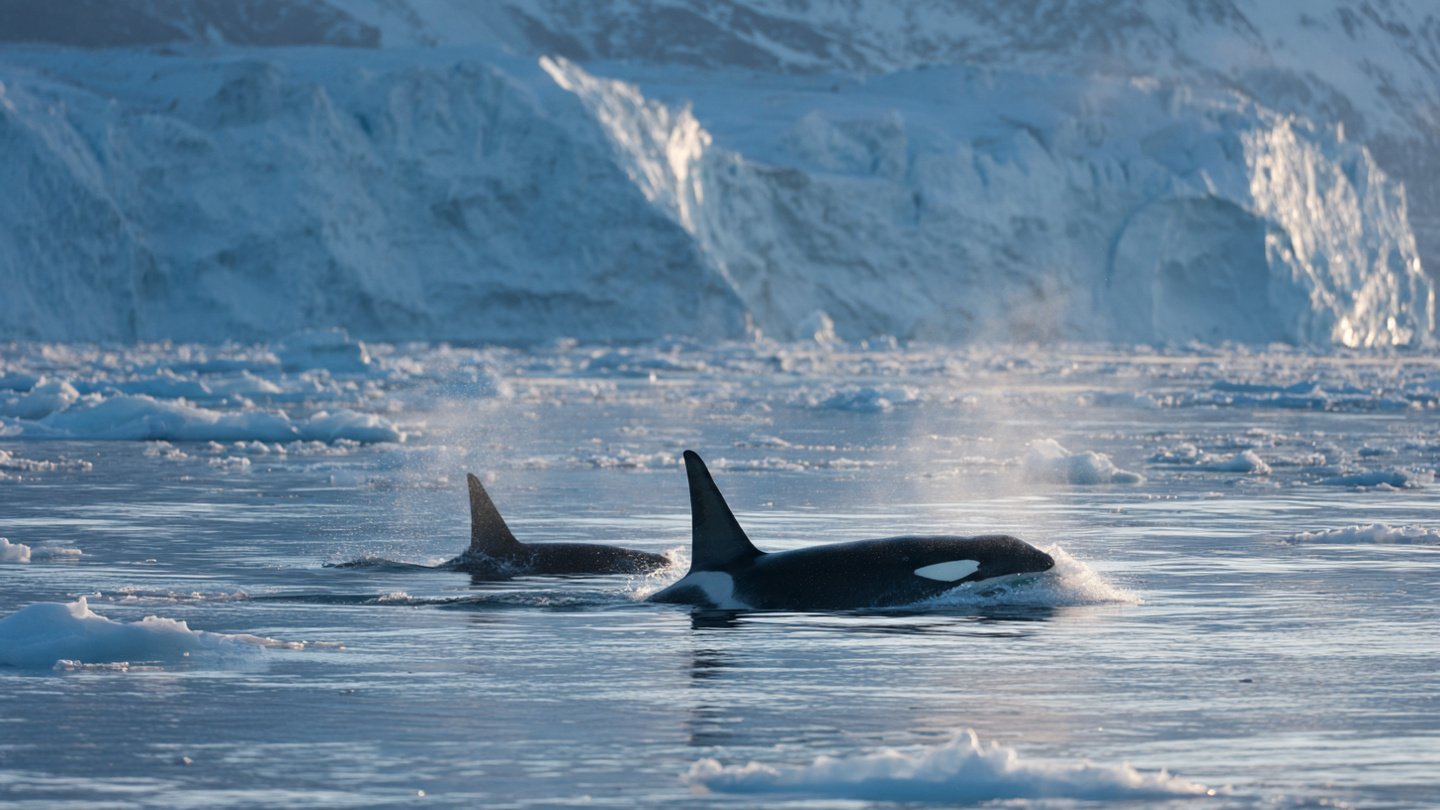 Emergency declared in Greenland as researchers spot orcas breaching dangerously close to rapidly melting ice shelves