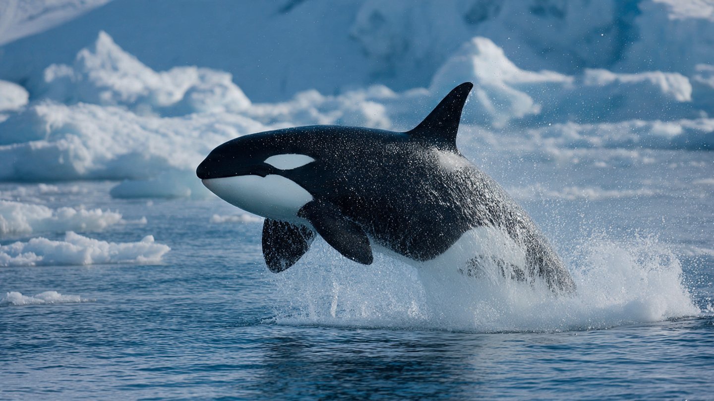 Greenland declares an emergency after researchers spot orcas breaching dangerously close to rapidly melting ice shelves