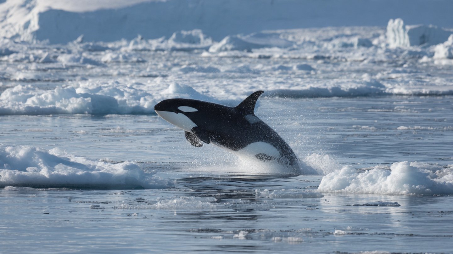 Greenland declares an emergency after researchers spot orcas breaching dangerously close to melting ice shelves