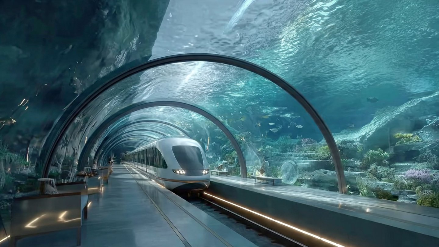 They are building the world’s longest high-speed underwater train : it will run beneath the ocean and link two continents in minutes