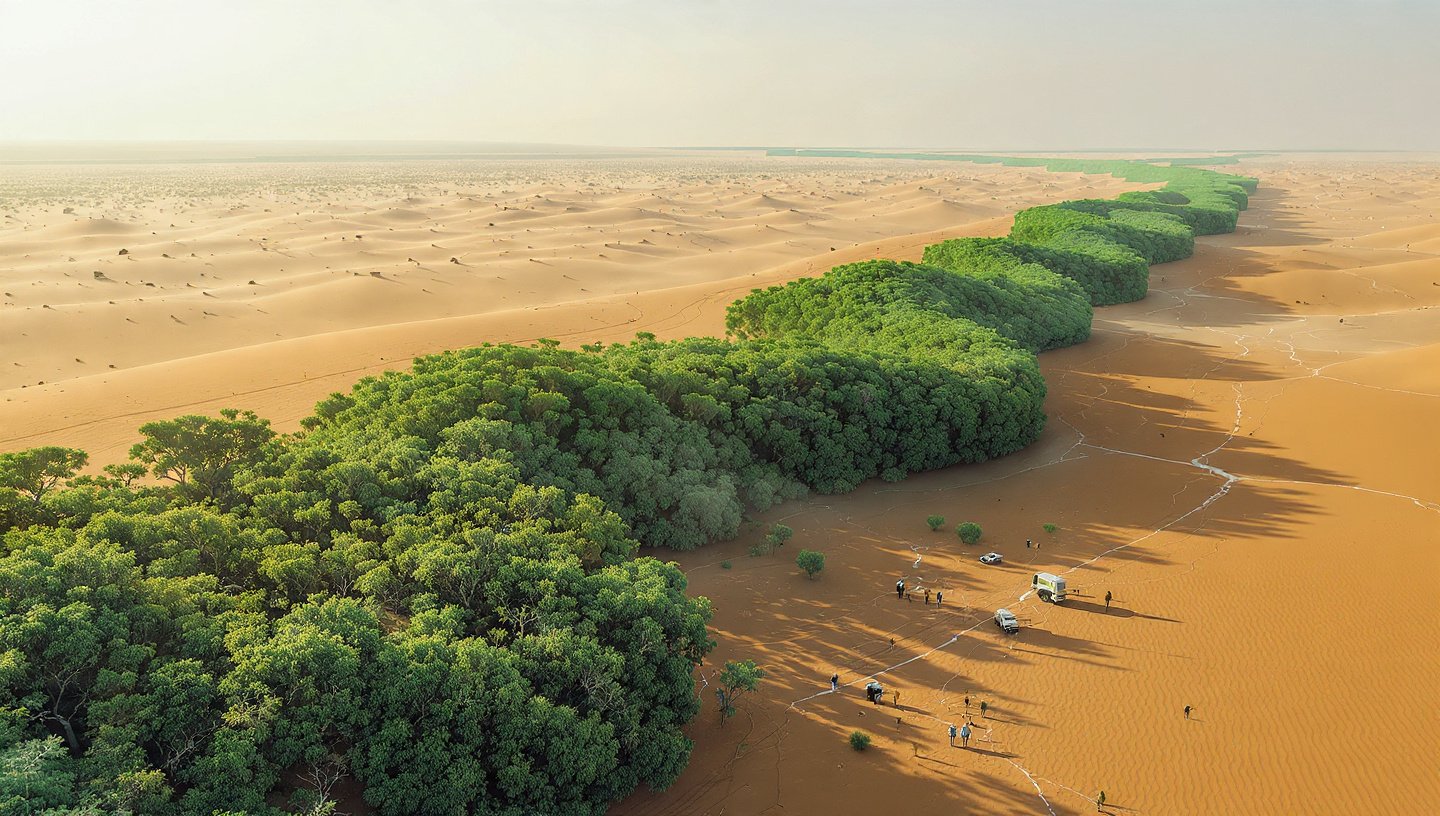 To slow the desert, China bets on a “Great Green Wall” of tens of billions of trees
